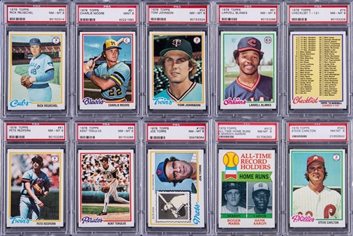1978-79 Topps Baseball PSA-Graded High Grade Collection (10 Different)